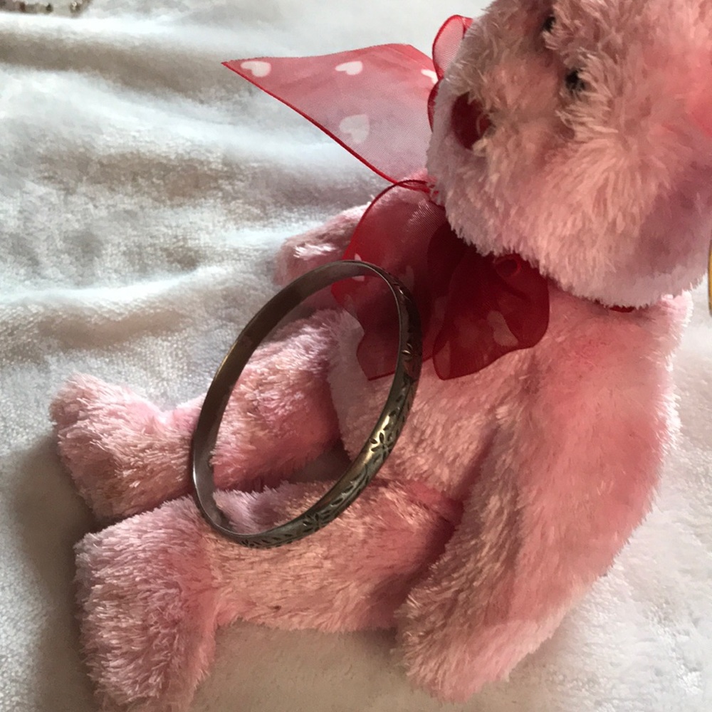 Antique 925 Silver Bangle - image 2